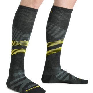 Marmot Darn Tough Men's Pennant RFL Over-the-Calf Ultra-Lightweight Ski & Snowboard Socks in Darn Tough Carbon | Merino Wool