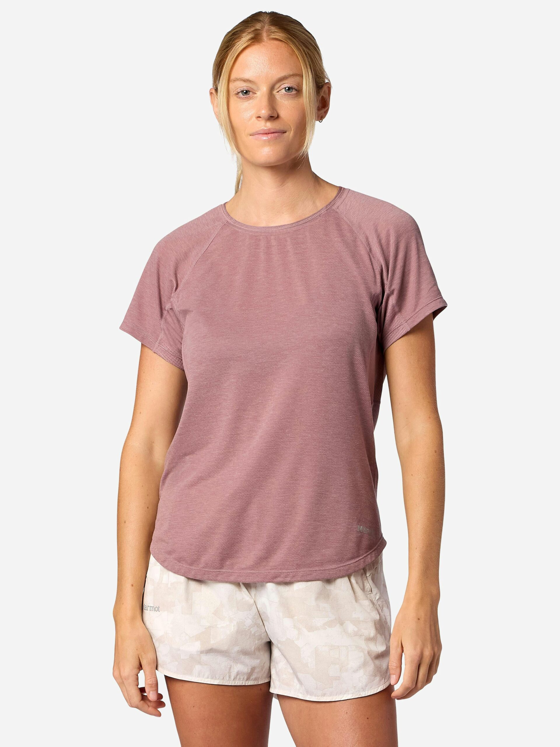Marmot Women's Uptrail Active Short-Sleeve Shirt (Spring 2026) in Light Mauve - Image 2