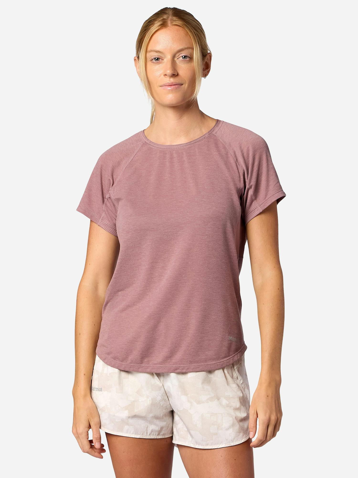 Marmot Women's Uptrail Active Short-Sleeve Shirt (Spring 2026) in Light Mauve