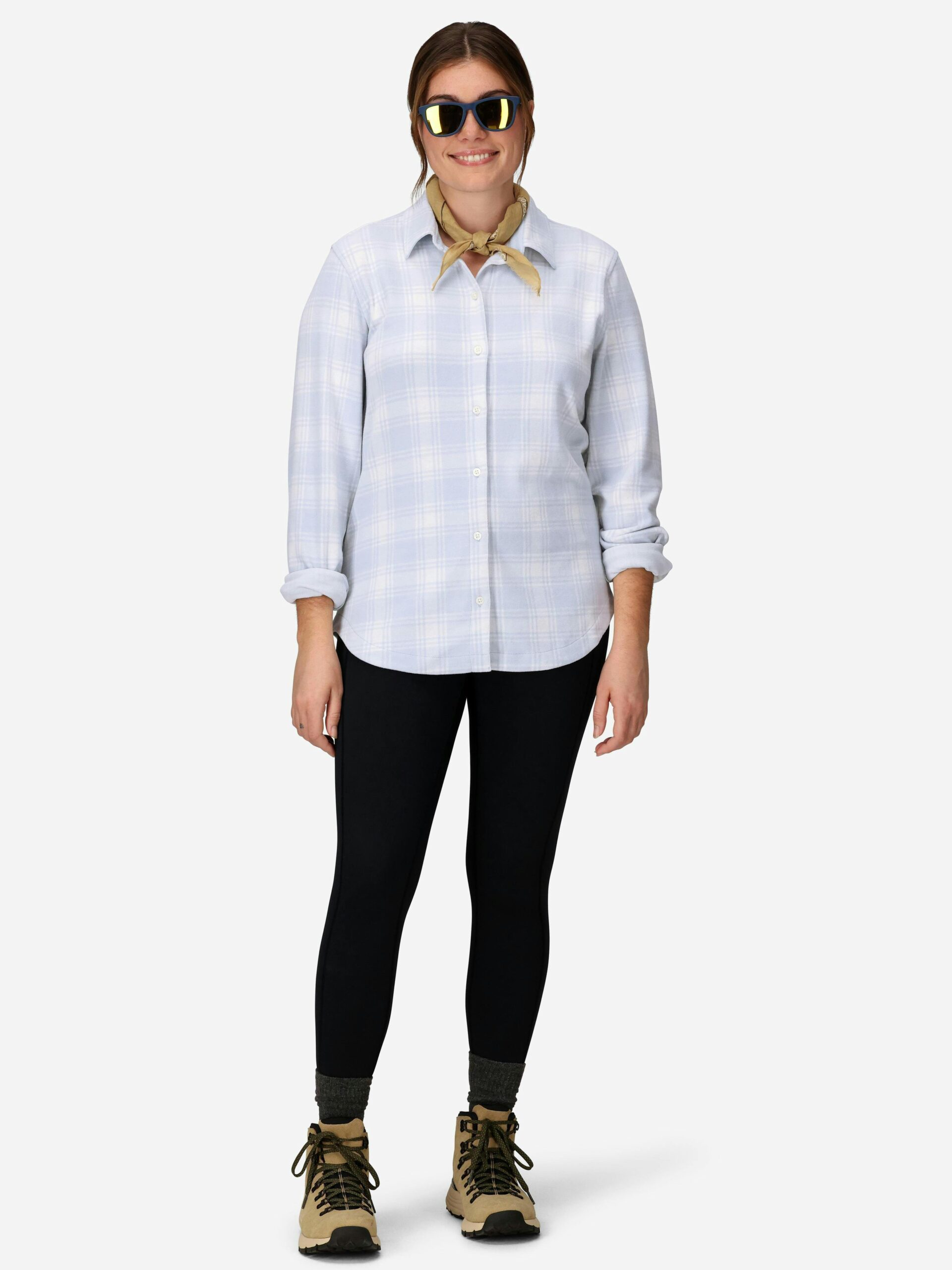 Marmot Women's Alpine Haven Soft Stretch Knit Flannel Long-Sleeve Shirt (Fall 2025) in Vapor - Image 4