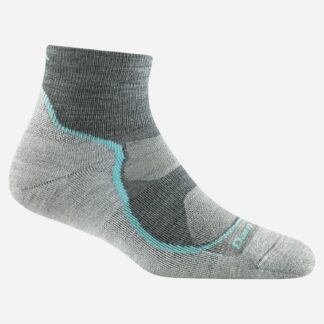 Marmot Women's Light Hiker 1/4 Lightweight with Cushion Hiking Socks in Darn Tough Slate | Canvas
