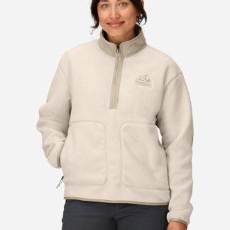 Marmot Women's Wanderer High-Pile Fleece Quarter-Zip Shirt in Birch Bark